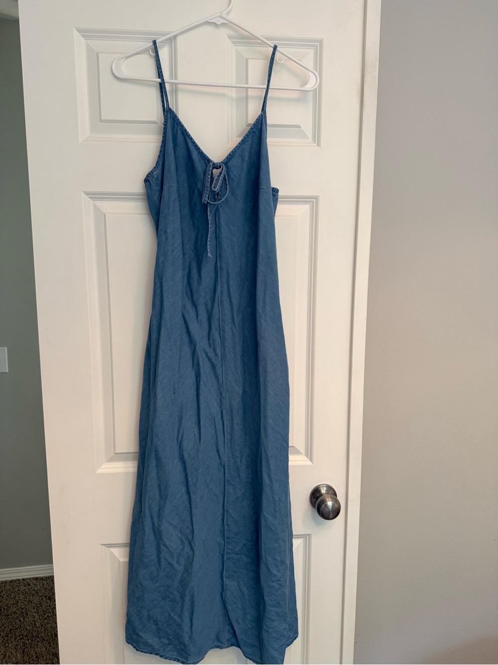 Women’s Blue Dress with Tie Front